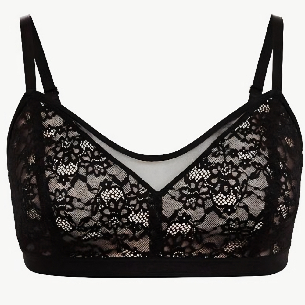 Torrid Plus Size Bralette Black Full Coverage